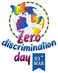 Wall Mural - Zero discrimination day banner design