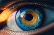 © Lemart - close up of a blue and yellow eye, human eye macro photography