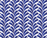 Fototapeta Tulipany - Floral blue pattern