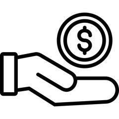 Sticker - Dollar Coin Icon