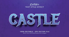 Castle Text On Horror Movie Style Effect, Editable Text Effect