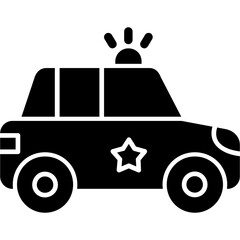 Wall Mural - Police Car Icon