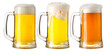 Full beer glasses