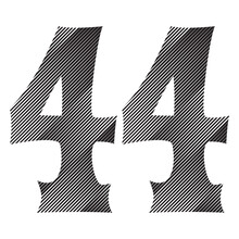 Black And White Number Forty Four Vector Illustration. Number 44 Isolated On A White Background