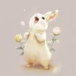chinese new year rabbit illustration, ai generated