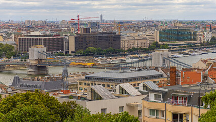 Poster - Budapest Panorama Cloudy Summer