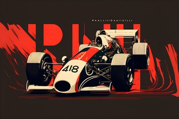 Wall Mural - Formula 1 Modern Car, Generative AI, Illustration