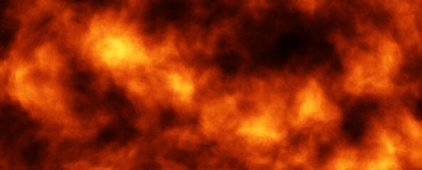 Wall Mural - dark orange red colored fire flame smoke cloud illustration background.