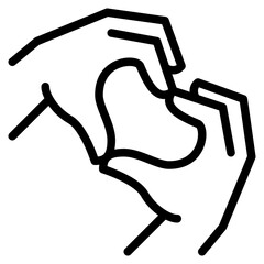 Poster - gesture outline icon