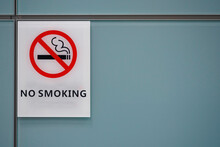 No Smoking Sign With Copy Space, This Signs Can Prohibit People From Smoking In Or Near A Building Or Area And Can Be Used To Enforce No Smoking Laws
