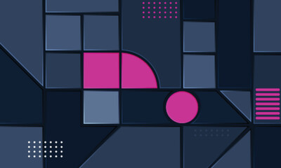 Wall Mural - abstract 3d black techno background