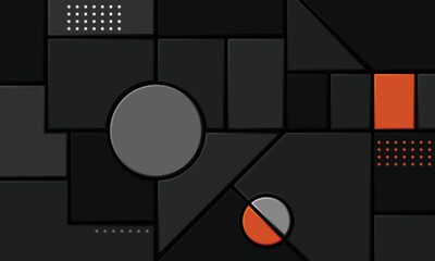 Wall Mural - creative abstract wide background with geometric shapes