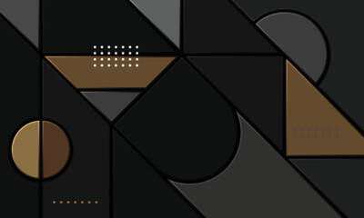 Wall Mural - abstract 3d black techno background