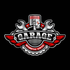 auto garage and repair logo. perfect logo for automobile parts shops, and any other car related busi