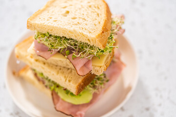 Sticker - Ham, Cucumber, and Sprout Sandwich