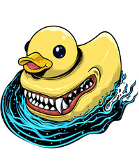 Demon duck Streetwear tshirt design PNG ready to print 