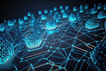 Technology or tech data, network internet connect concept abstract background