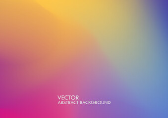 Abstract blurred gradient background in bright rainbow colors. Colorful smooth banner template.