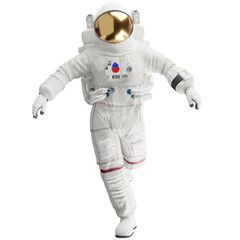 Wall Mural - astronaut posing like space parson in-universe 3d render with transparent background