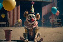 Antasy Vintage Circus Carnival  For A Circus Show With Acrobats, Magicians, Joker,animals And Clowns. Welcome To The Performance,generative Ai.