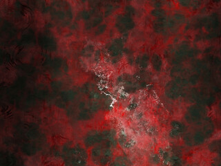 Wall Mural - Abstract dark watercolor background with grey mist and red creepy messy paint. Grunge mystery stipple shapes. Marble grain noise effect. Black horror grungy swoosh smudge design	

