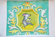 © Anna - Tile tiles in the design of the Mouse Palace. Myshkin, Yaroslavl region