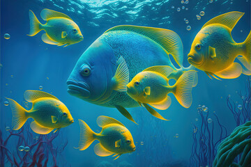 Poster - Fish in exotic destination water