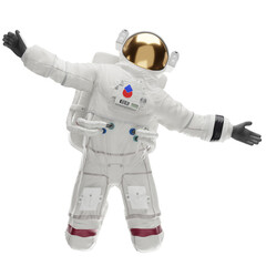 Wall Mural - astronaut posing like space parson in-universe 3d render with transparent background