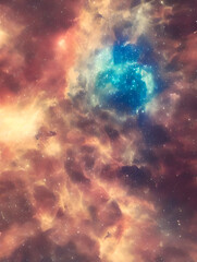 Wall Mural - space background with vibrant nebula and stars