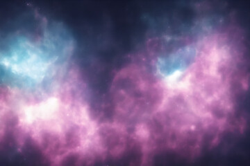 Wall Mural - deep space nebula with stars - background - generative ai