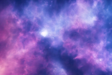 Wall Mural - space background with vibrant nebula and stars - generative ai