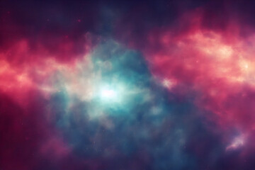 Wall Mural - galaxy with colorful nebula shiny stars and heavy space dust clouds - backround - deep space - gener