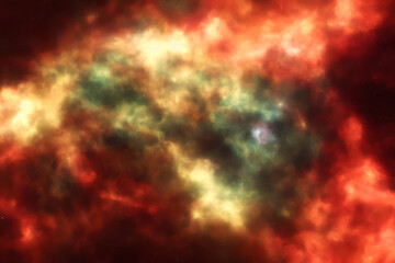 Wall Mural - cosmic background with nebula and stars