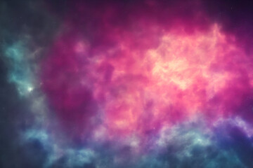Wall Mural - galaxy with colorful nebula shiny stars and heavy space dust clouds - backround - deep space - gener