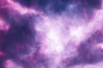 Wall Mural - stars, nebula and stardust - psychodelic science fiction background - generative ai