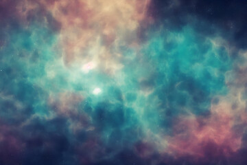 Wall Mural - deep space nebula with stars - background
