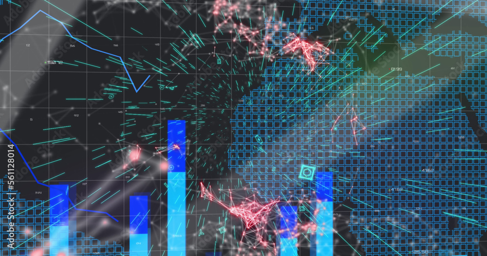 Map Composition Pc Composition of world map and data processing Stock Illustration | Adobe ...