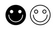 © OLIVEIA - smile icon vector illustration. smile emoticon icon. feedback sign and symbol
