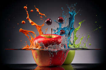 Splash of Freshness: Juicy Apples Dive into Crisp Apple Splash Juice