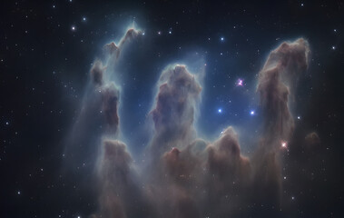 Wall Mural - gas nebula - stars - sun - pillars of creation - deep space - astrophotograph - galaxys - deep field
