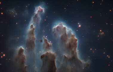 Wall Mural - gas nebula - stars - sun - pillars of creation - deep space - astrophotograph - galaxys - deep field