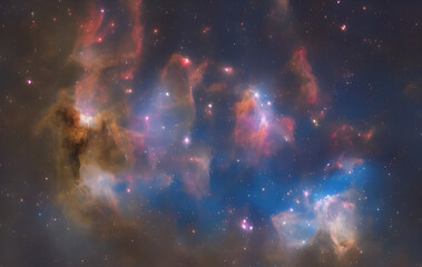 Wall Mural - gas nebula - stars - sun - pillars of creation - deep space - astrophotograph - galaxys - deep field