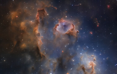 Wall Mural - gas nebula - stars - sun - pillars of creation - deep space - astrophotograph - galaxys - deep field