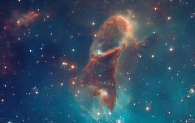 Wall Mural - gas nebula - stars - sun - pillars of creation - deep space - astrophotograph - galaxys - deep field