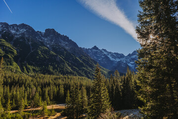 Sticker - Famous mountains lake Morskie oko or sea eye lake In High Tatras