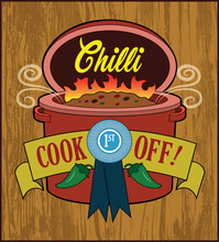 A Design Layout For A Chili Cook Off Contest.