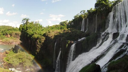 Poster - waterfall in the forest Iguazu Falls