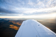 Sunrise Flight Over Vermont As Seen By Small Airplane