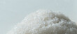 Pile heap set of salt, crystal white grain salts pouring down abstract cloud group. Beautiful complete seed salt, food object design. Selective focus freeze shot white background isolated