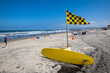 © Gary Peplow - San Diego, California, May 13, 2022: A Surf Waring Flad to Warn Surfers to ba Carefull